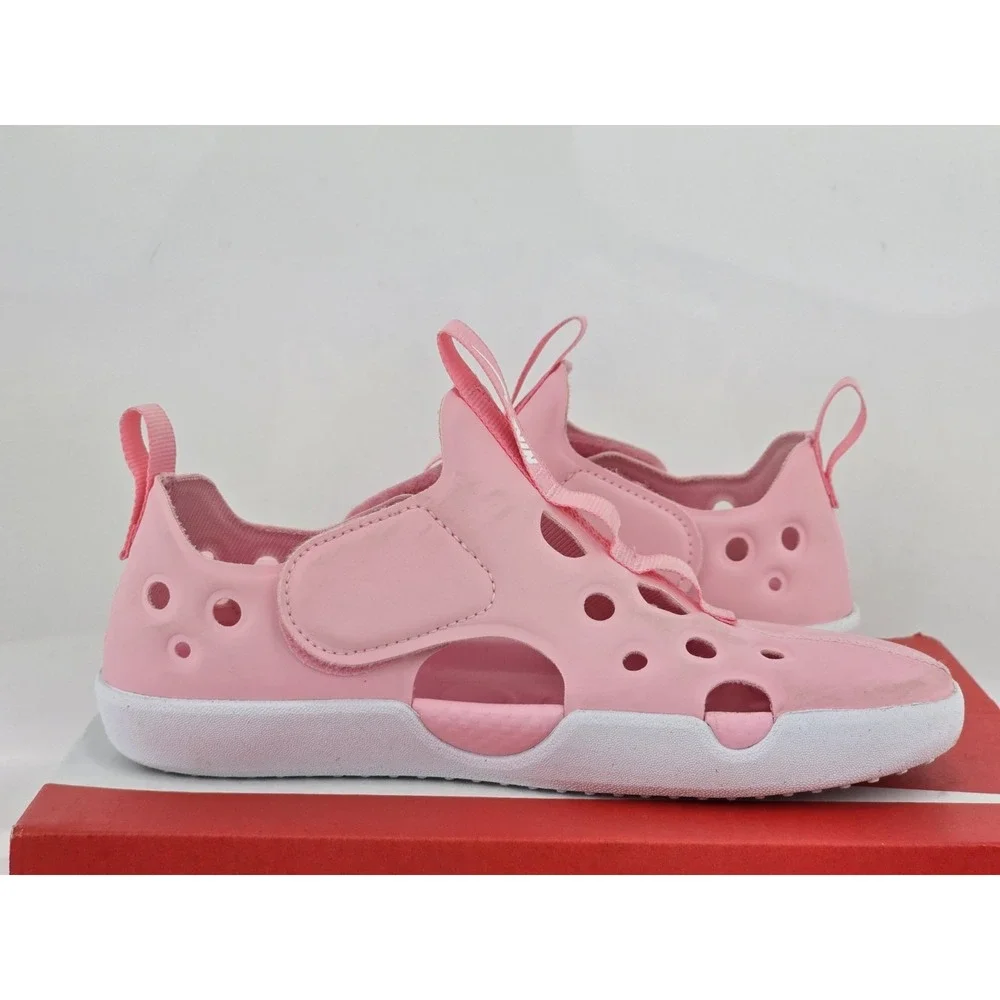 Nike Sunray Protect 4 Water Shoes Sandals sz 1 Youth Girl Pink/White Closed Toe